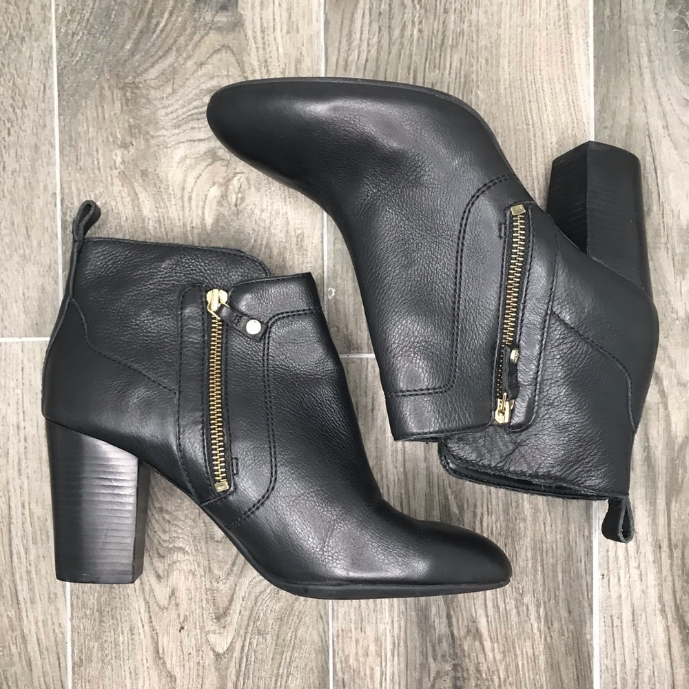 Antonio Melani Harlen Black Leather Booties
